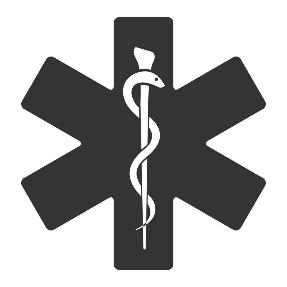 Schwarz-Weiß-Symbol medizinisches Symbol vektor