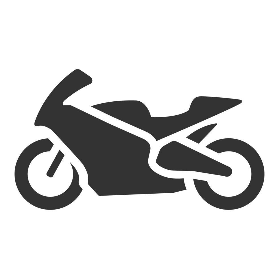 Schwarz-Weiß-Symbol Motorrad vektor