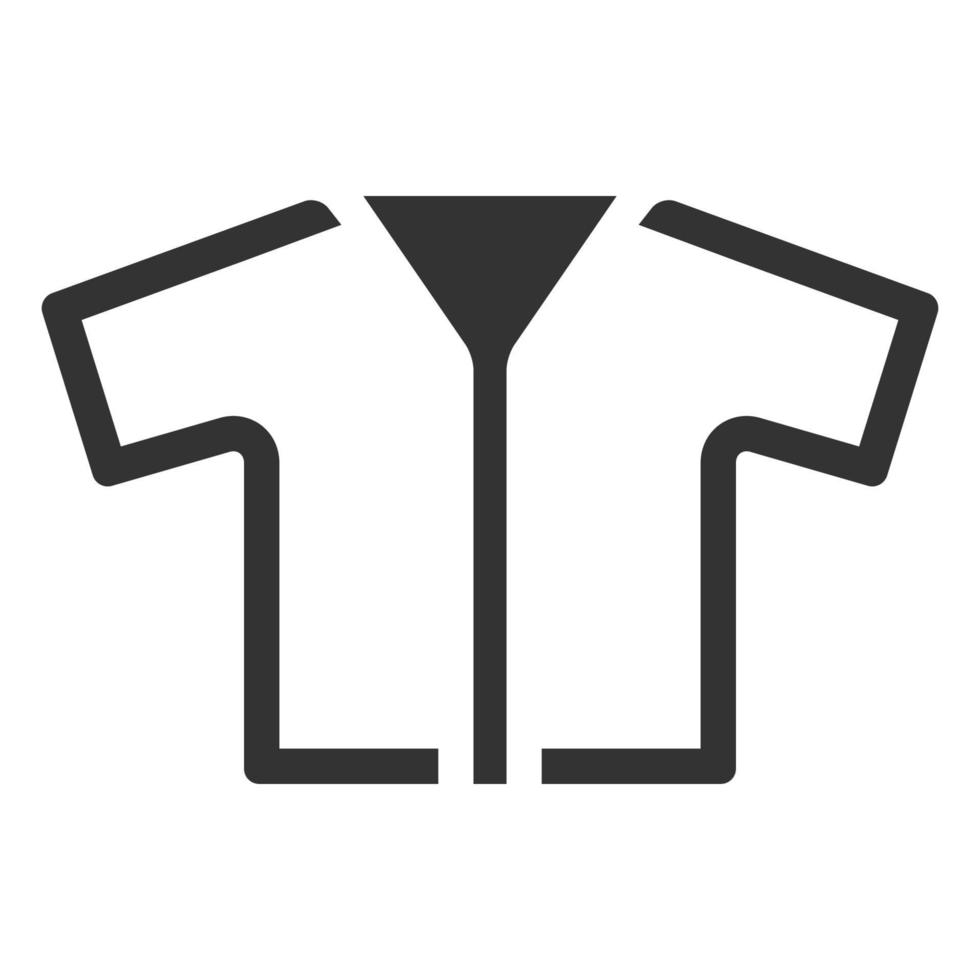 schwarz-weißes Icon-Shirt vektor
