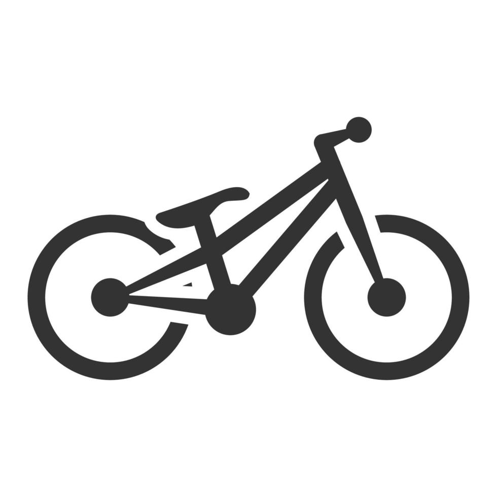 svart och vit ikon rättegång cykel vektor