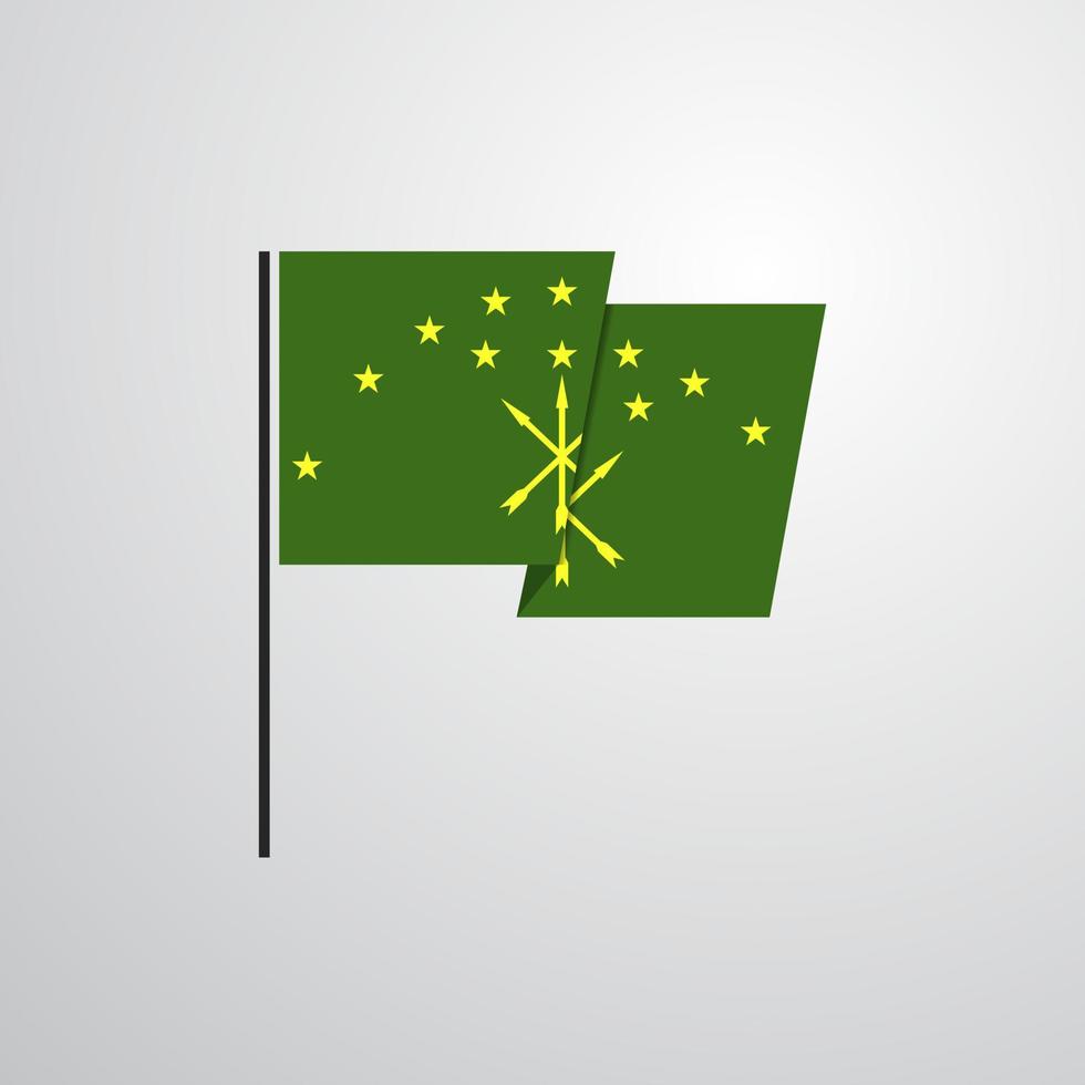 adygea wehender flaggendesignvektor vektor