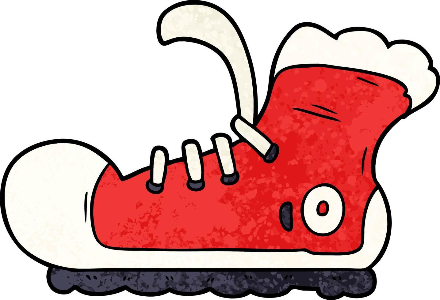 Retro-Grunge-Textur-Cartoon-Sneaker vektor