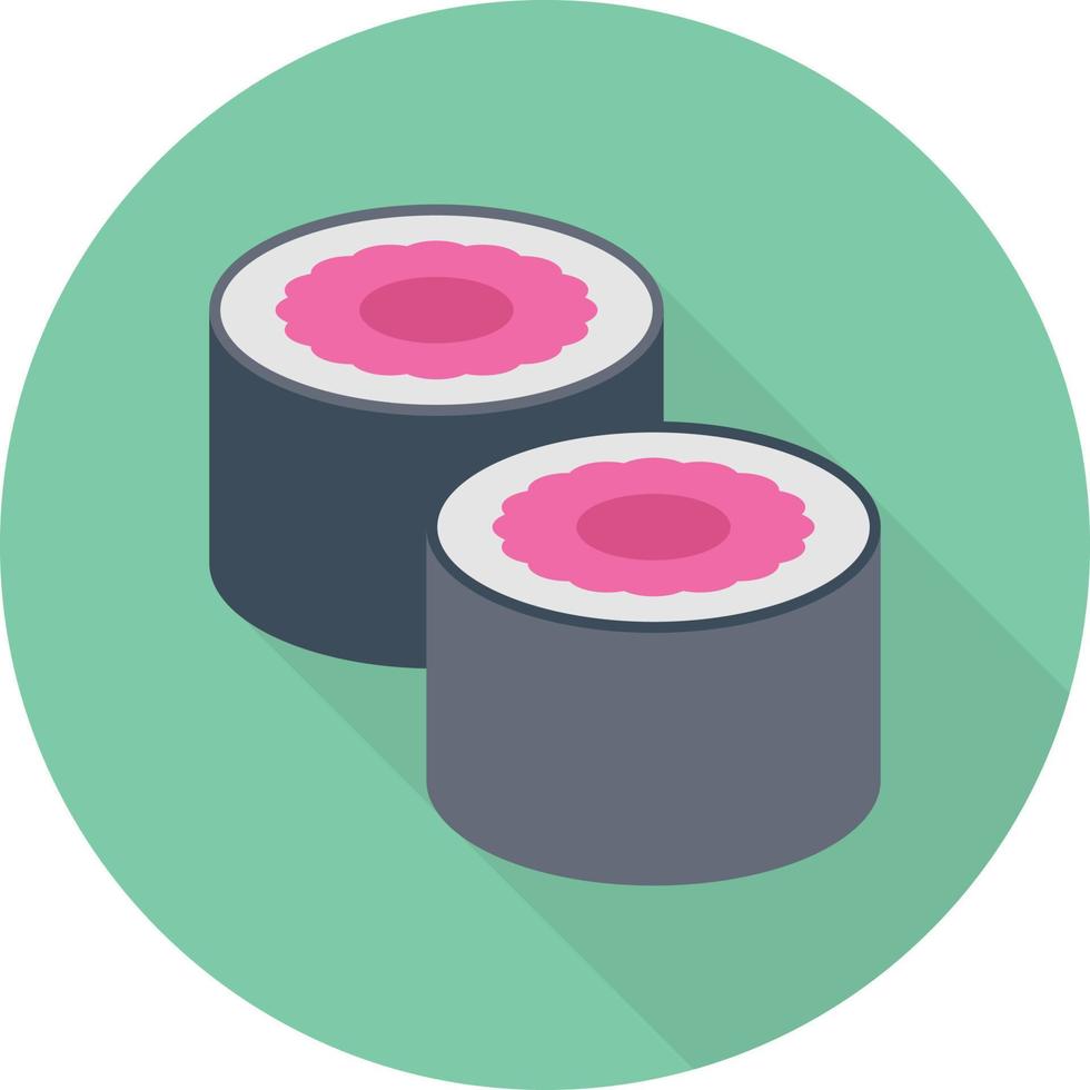 sushi-vektorillustration auf einem hintergrund. hochwertige symbole. vektorikonen für konzept und grafikdesign. vektor