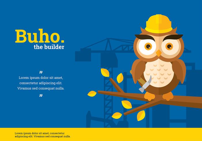 Buho Builder Karaktär Vektor