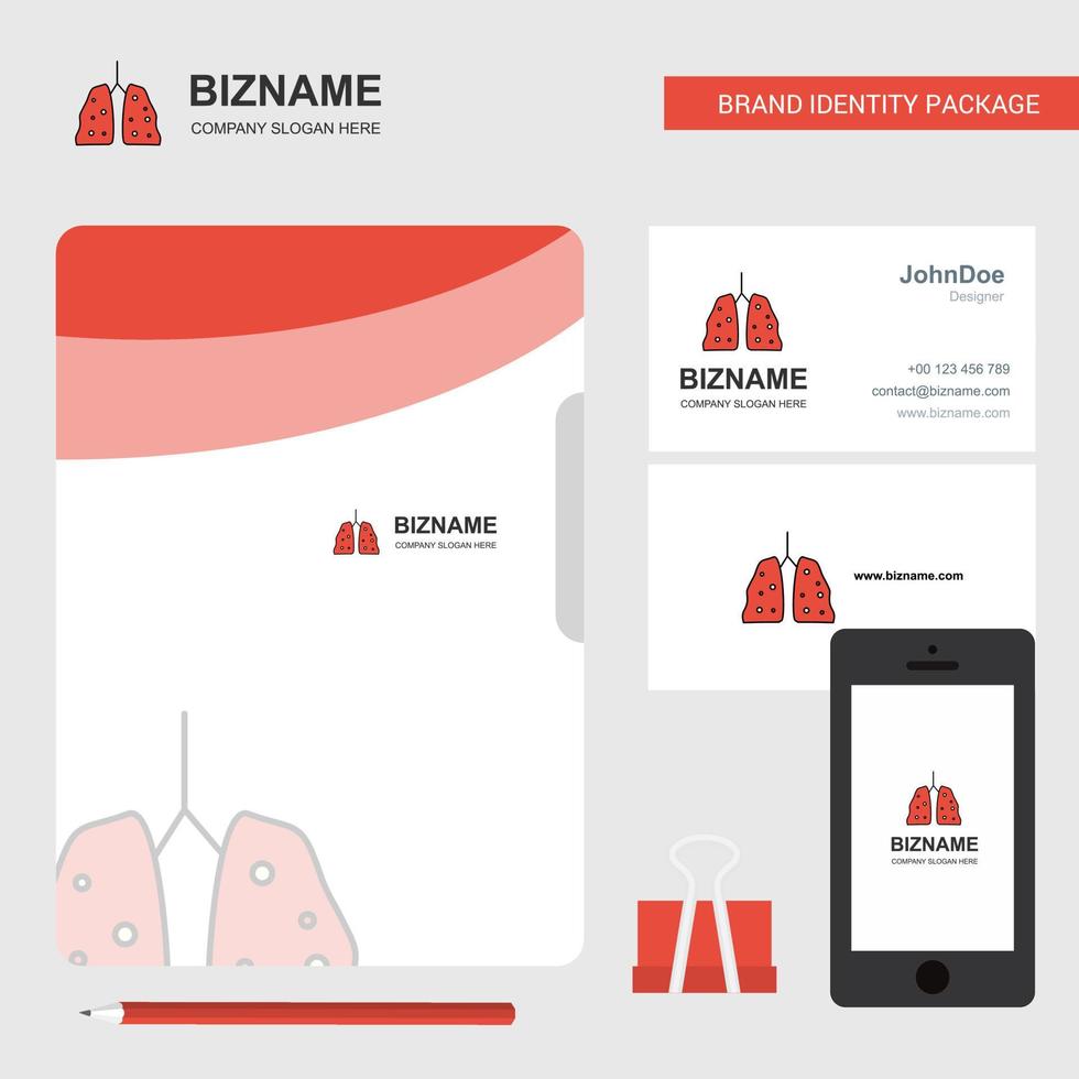 lungor företag logotyp fil omslag besöker kort och mobil app design vektor illustration