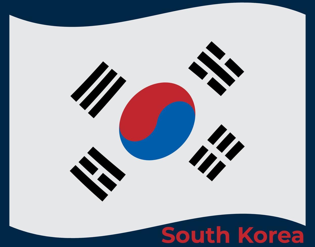 südkorea flaggenvektorillustration vektor