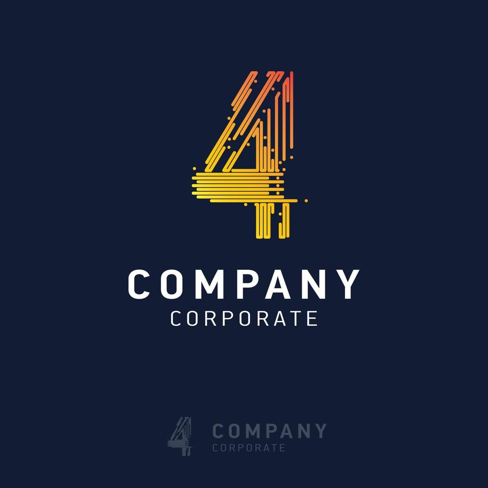 4 företag logotyp design vektor
