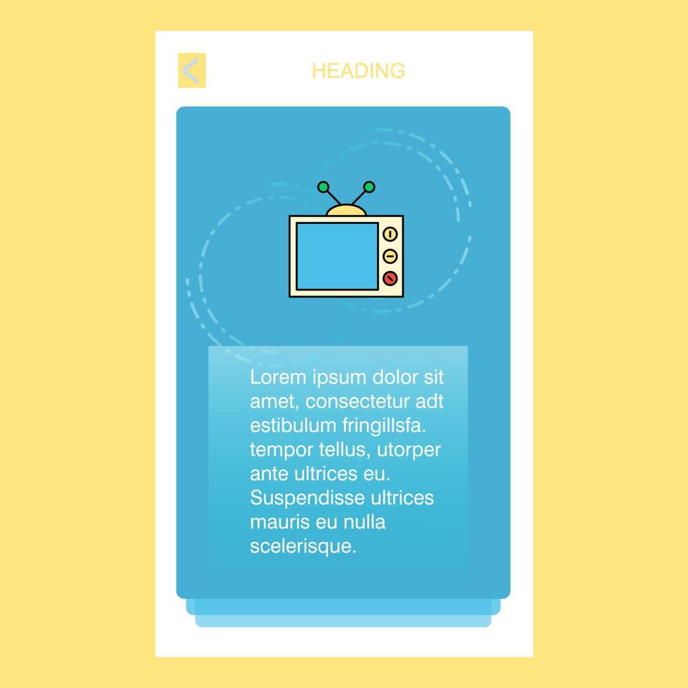 Design-Vektor für das Design von mobilen vertikalen Bannern für das Fernsehen vektor