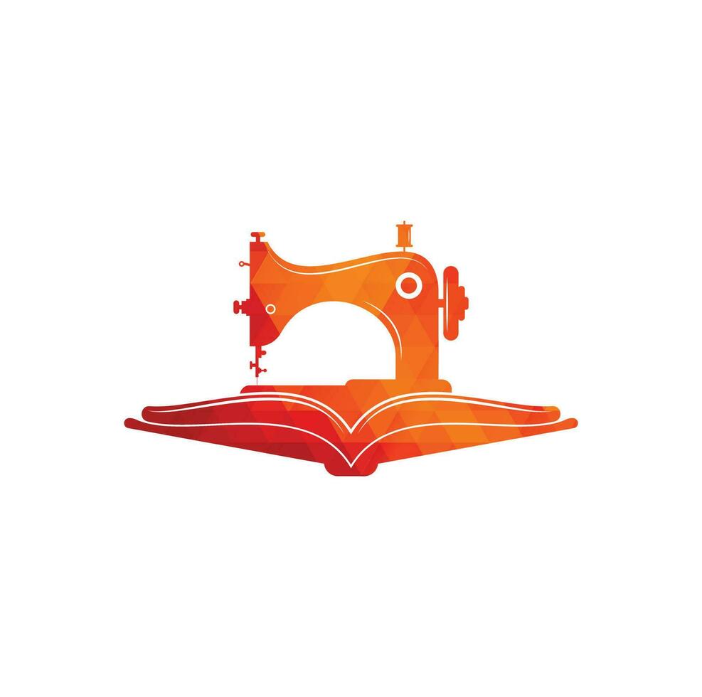 Logo der manuellen Nähmaschine buchen. einfache Illustration des manuellen Nähmaschinensymbols. vektor