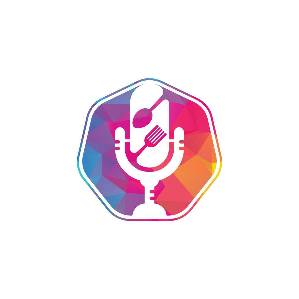 podcast mat logotyp ikon mönster vektor. mat podcast för tecken, maskot eller Övrig. vektor