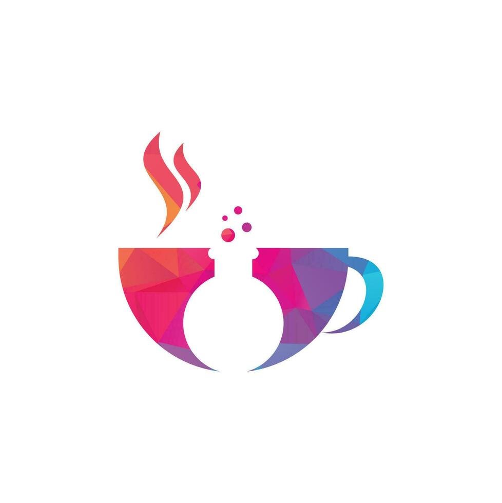 Design-Vektorvorlage für das Logo des Kaffeelabors vektor