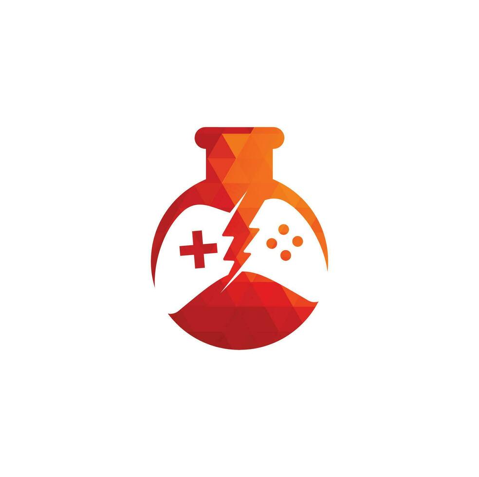 Game Lab-Logo-Design. Spiel-Logo-Designs-Konzept. vektor