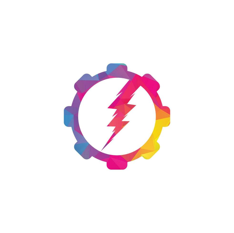 elektrisk redskap vektor logotyp mall illustration. åska och redskap logotyp design ikon.