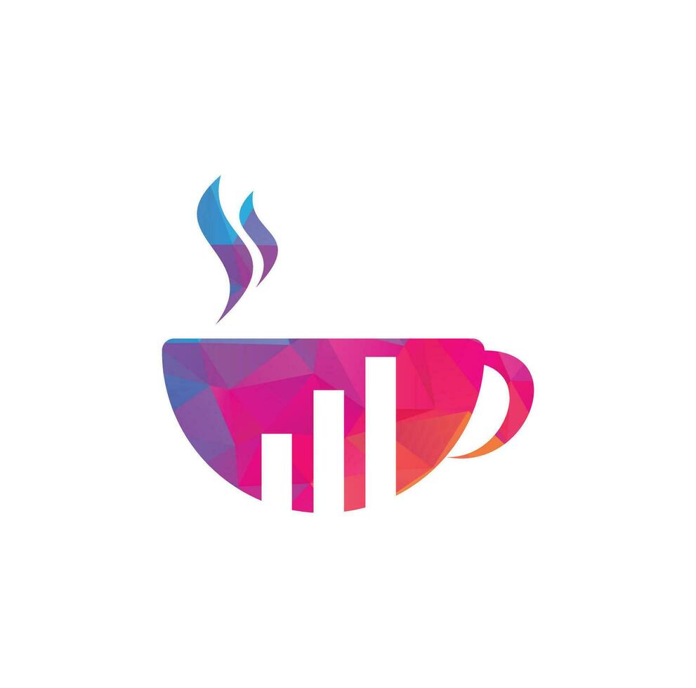 kaffe finansiera logotyp. kaffe ikon. vektor