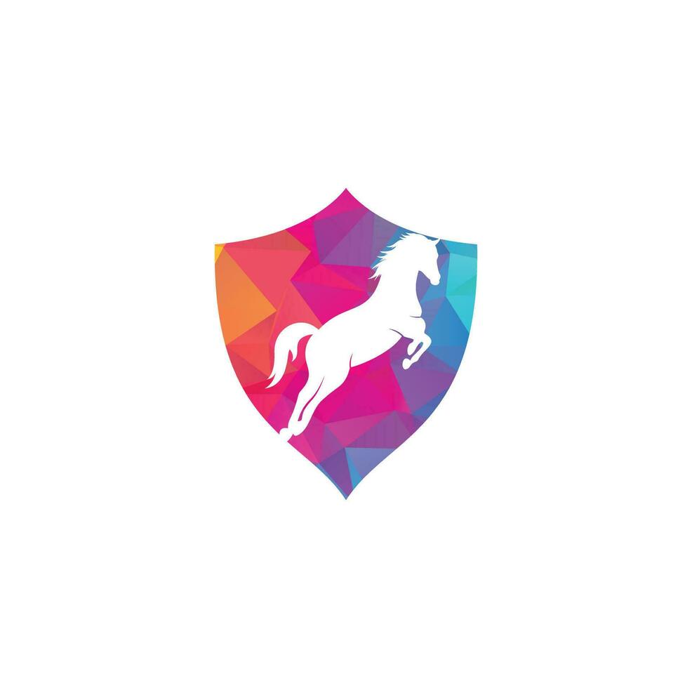 Pferd-Vektor-Logo-Design. Pferd-Schild-Symbol. vektor