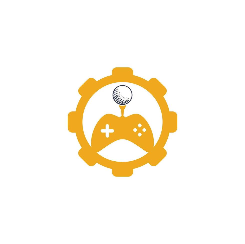 golf spel redskap form begrepp logotyp design mall. golf spel ikon logotyp design element vektor