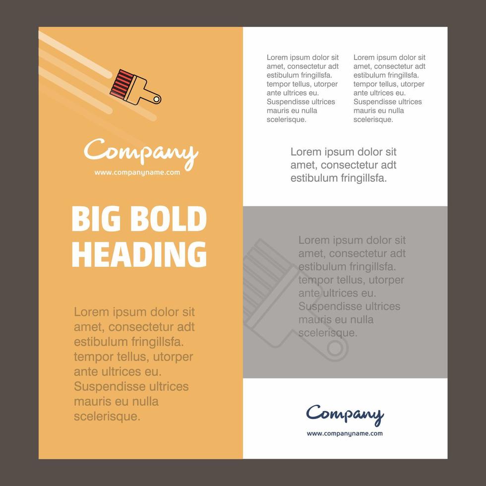 Pinsel Business Company Poster Vorlage mit Platz für Text und Bilder Vektorhintergrund vektor
