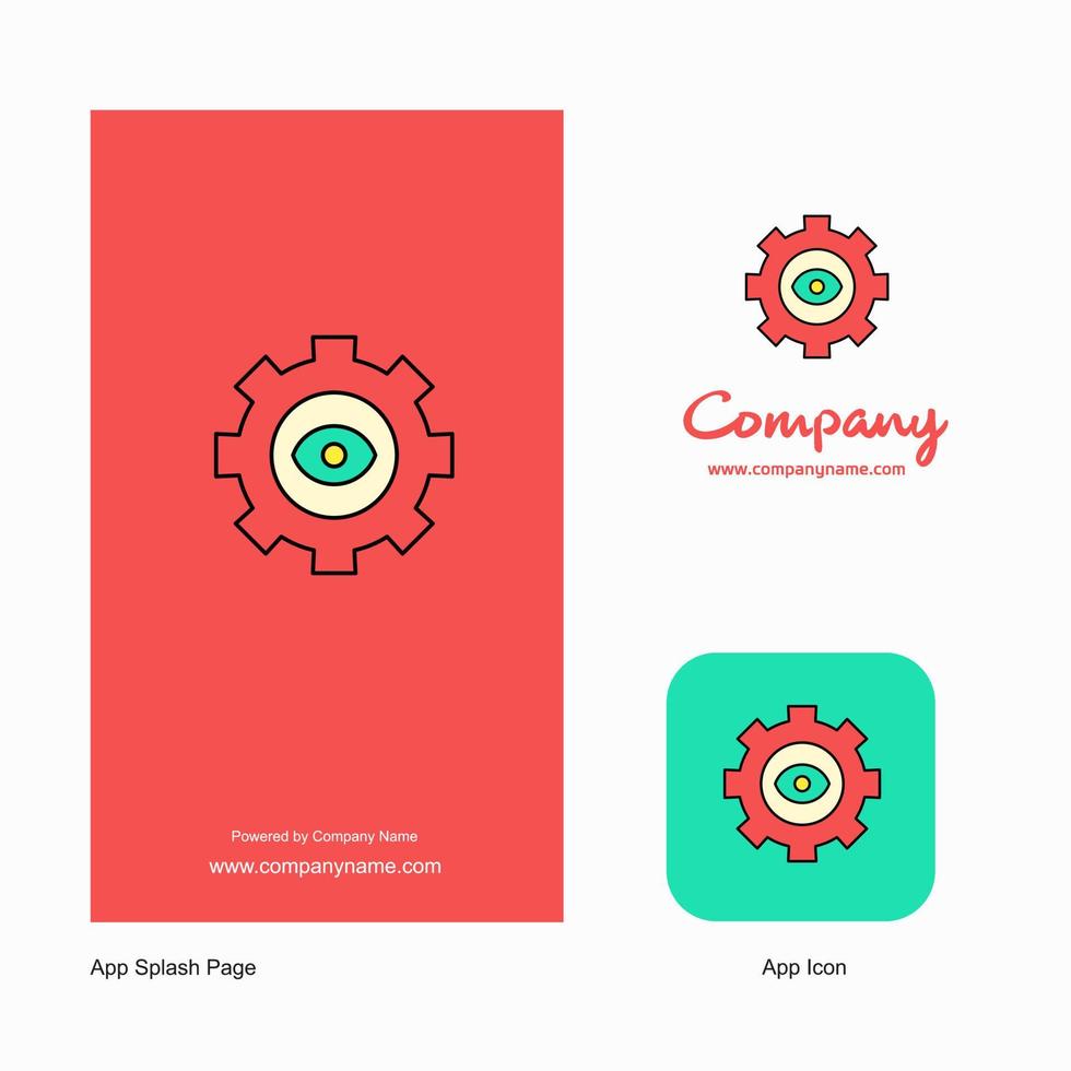 Gear Firmenlogo App-Symbol und Splash-Page-Design kreative Business-App-Designelemente vektor