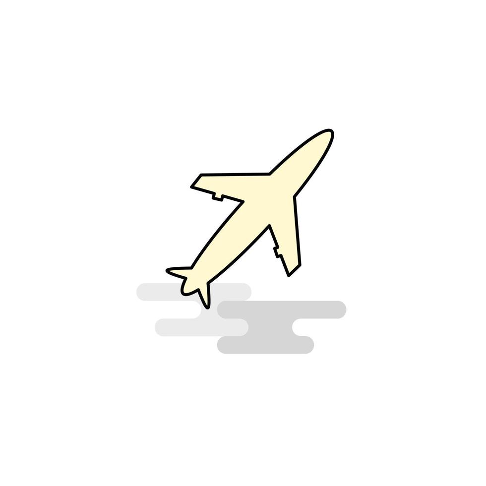platt flygplan ikon vektor