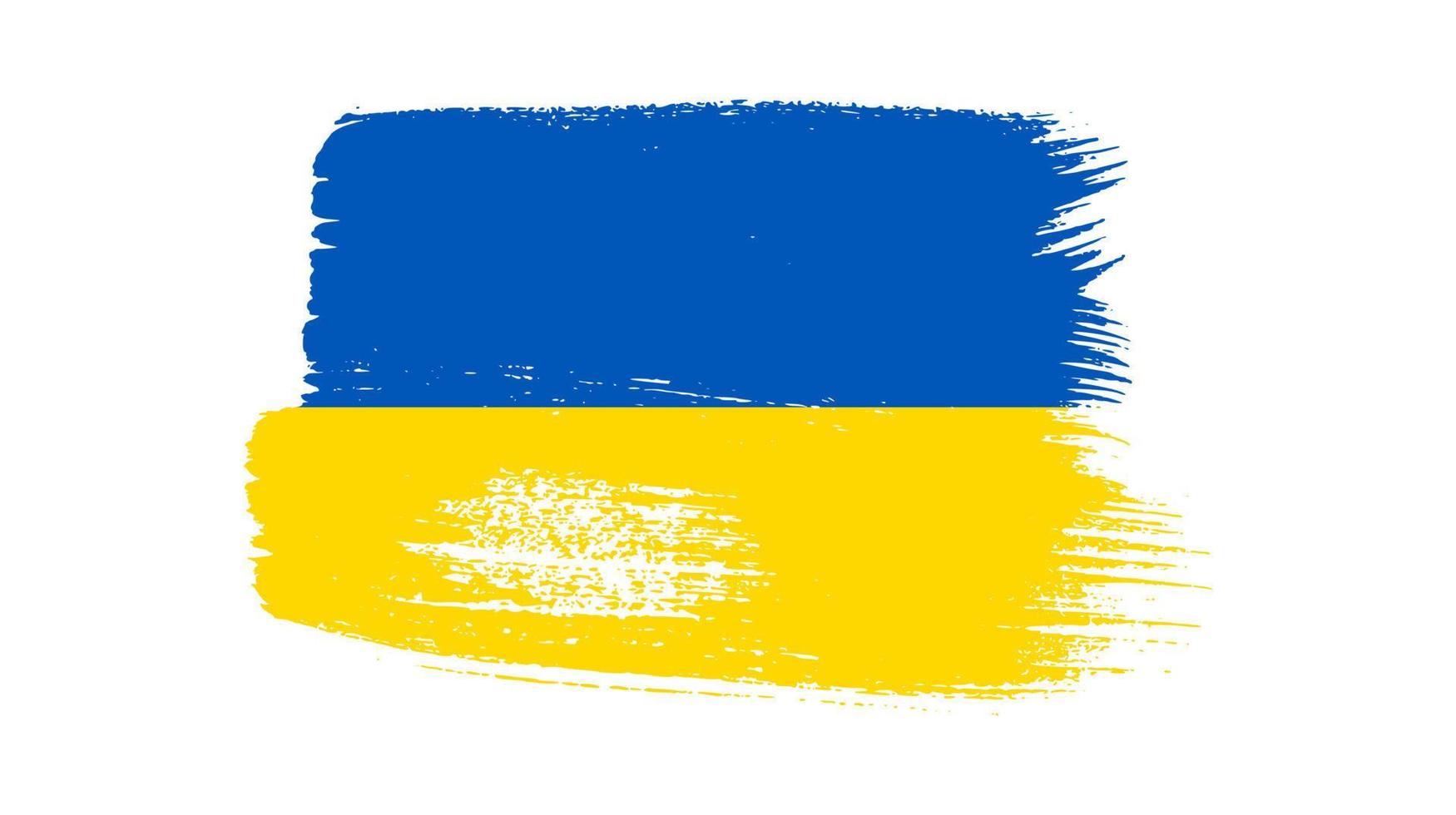 ukrainische Nationalflagge im Grunge-Stil vektor