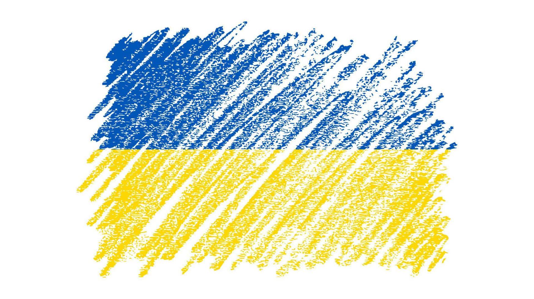 ukrainska nationell flagga i grunge stil vektor