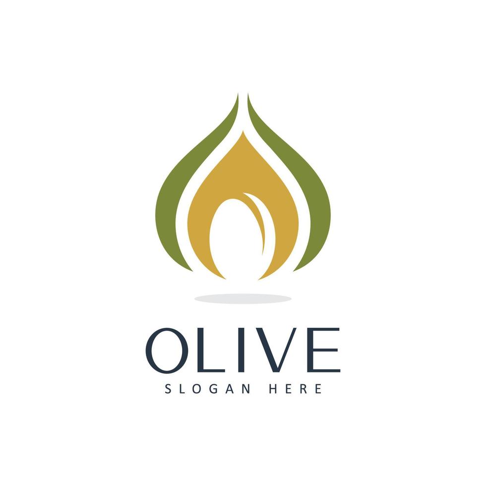 Olivenöl Logo Schönheit und Spa-Design-Vorlage vektor