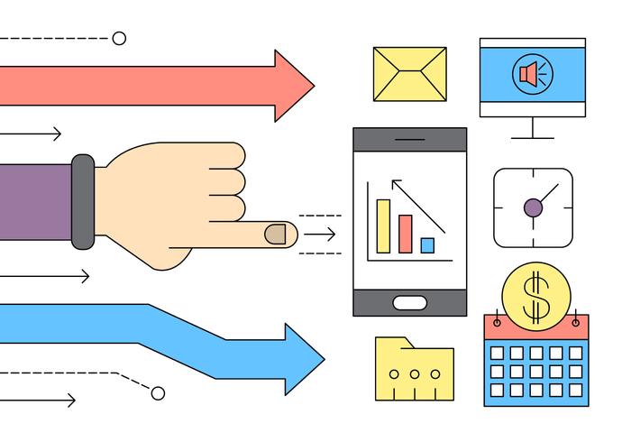 Kostenlose Set von Business und Finanzen Icons vektor