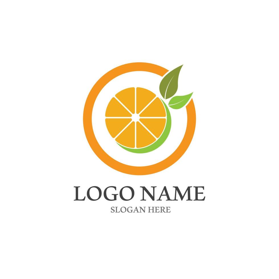 orangefarbenes Logo-Design-Vektorsymbol vektor