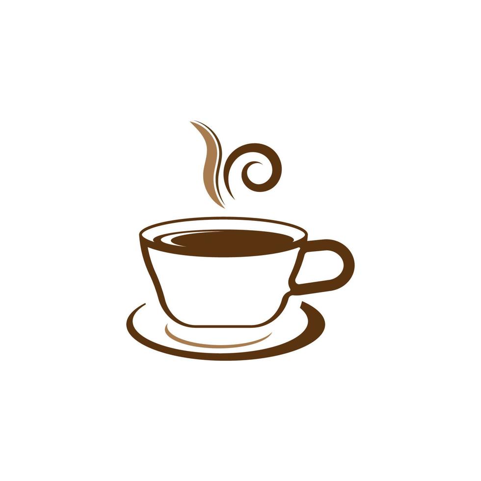 Kaffeetasse-Logo-Vorlage vektor