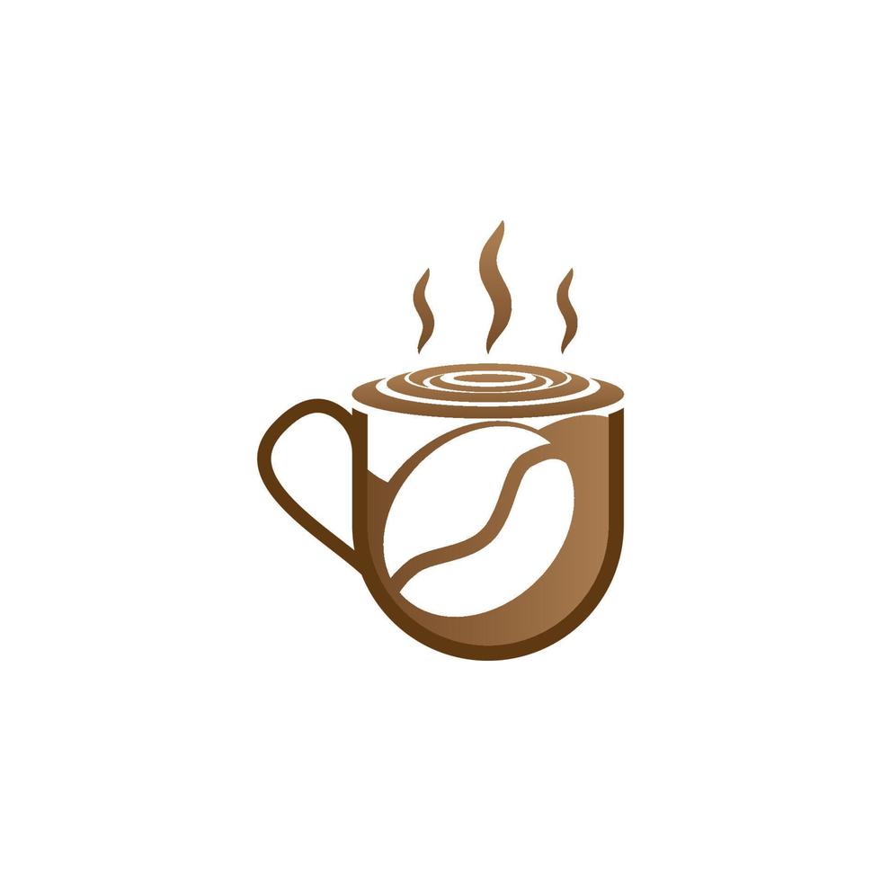 Kaffeetasse-Logo-Vorlage vektor