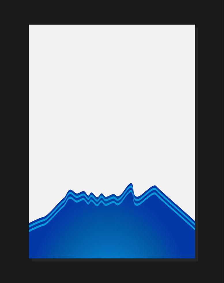 abstrakt blå vågig företag stil affisch eller omslag design mall. abstrakt företag bakgrund baner skön blå Vinka vektor