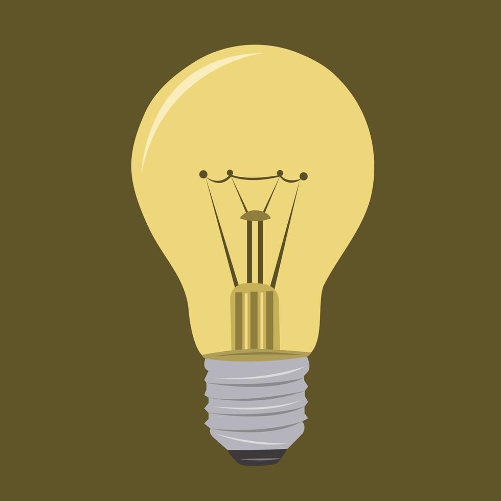 Glühlampenlampen-Vektorillustration für Grafikdesign und dekoratives Element vektor