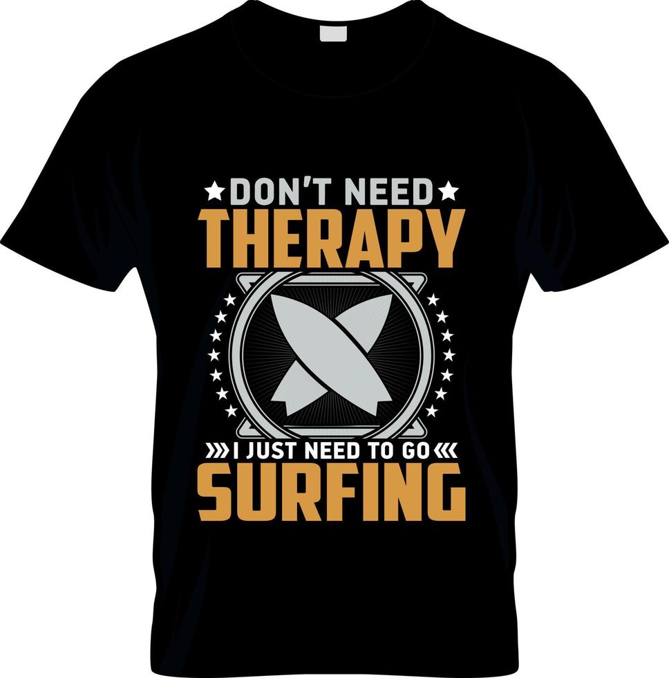 Surf-T-Shirt-Design, Surf-T-Shirt-Slogan und Bekleidungsdesign, Surf-Typografie, Surf-Vektor, Surf-Illustration vektor