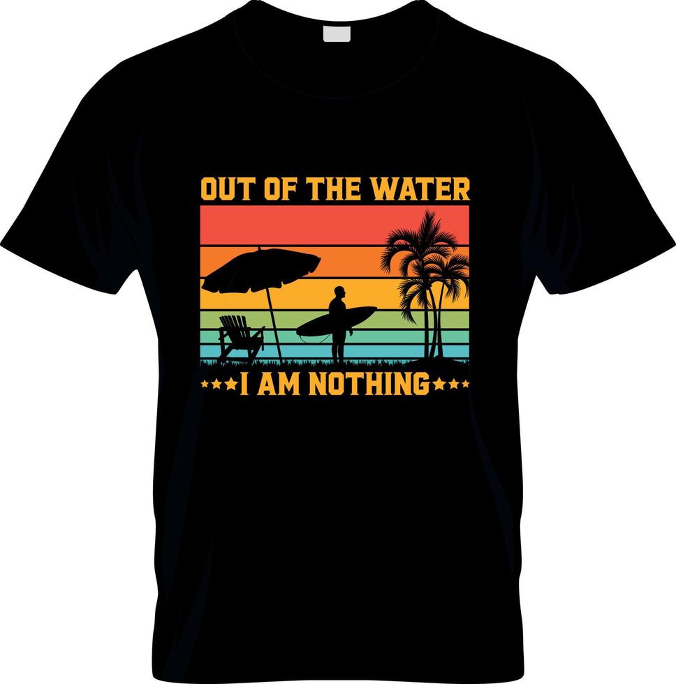 Surf-T-Shirt-Design, Surf-T-Shirt-Slogan und Bekleidungsdesign, Surf-Typografie, Surf-Vektor, Surf-Illustration vektor