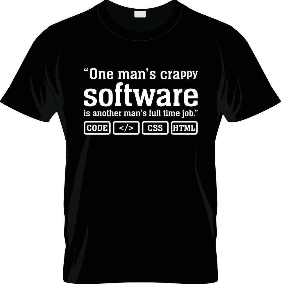 Softwareentwickler-T-Shirt-Design, Softwareentwickler-T-Shirt-Slogan und Bekleidungsdesign, Softwareentwickler-Typografie, Softwareentwickler-Vektor, Softwareentwickler-Illustration vektor