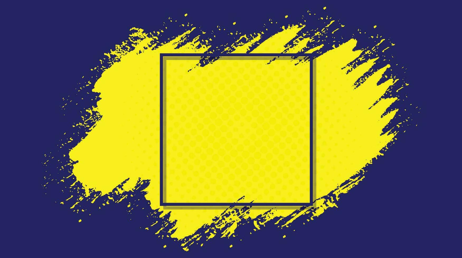 gelbe farbe pinselstrich banner vorlage vektor