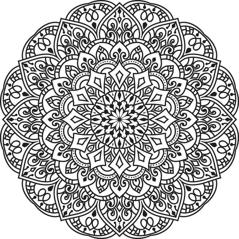 cirkulär blomma mandala gratis vektor