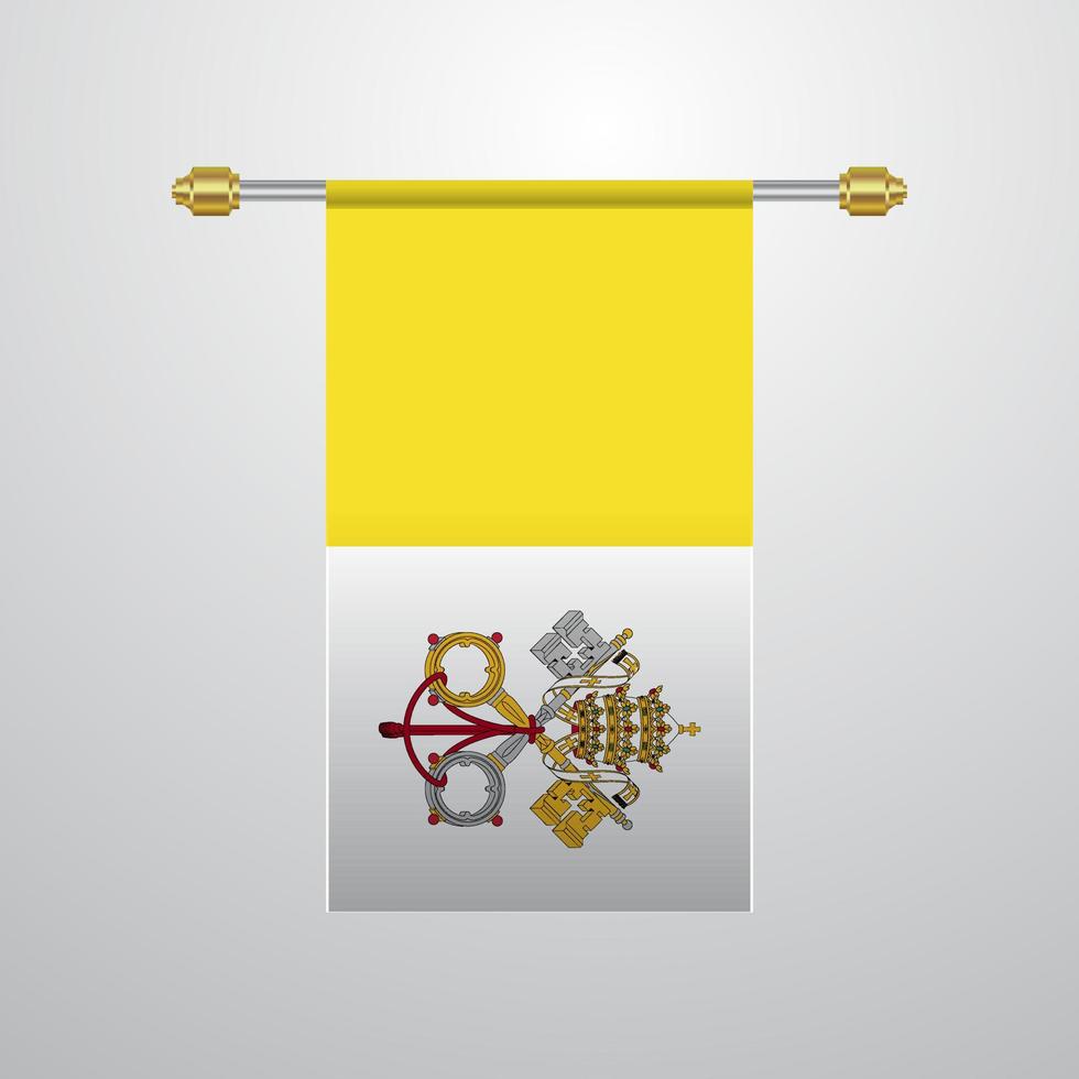 vatican stad helig ser hängande flagga vektor