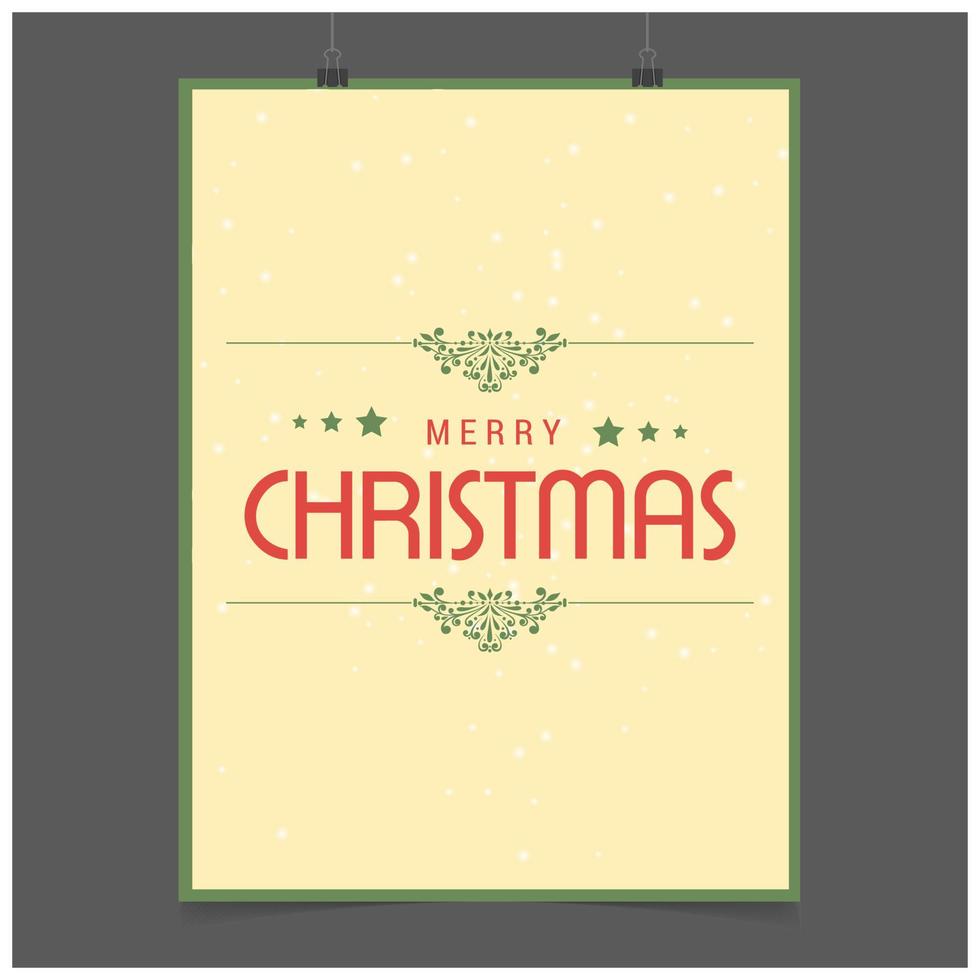 weihnachtsgrußkarte mit kreativem design und typografievektor vektor