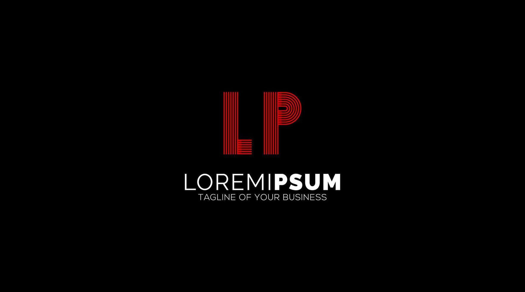 lp, pl, l, p Buchstaben Logo Design abstrakter Monogrammvektor vektor