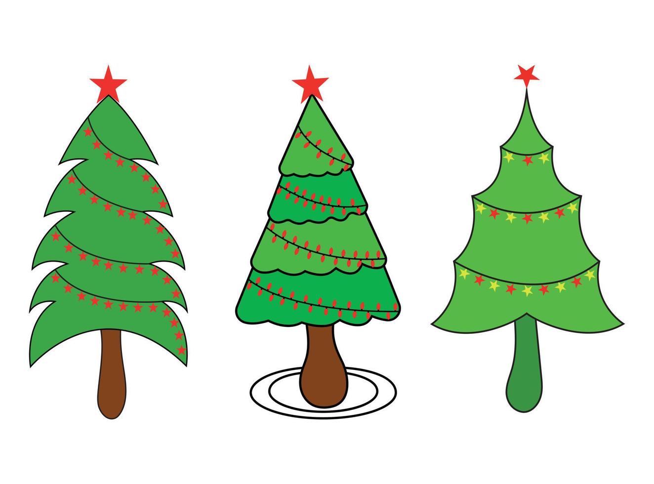 Färbung Weihnachtsbaum-Vektor-Illustration vektor