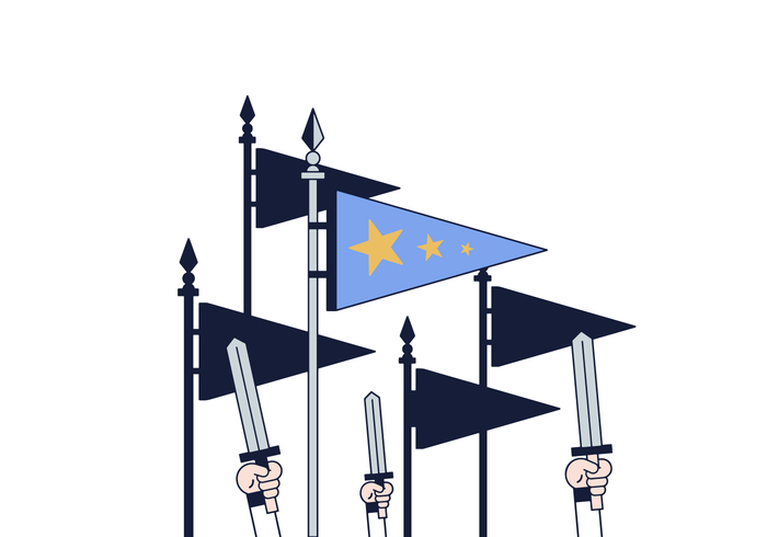 Gratis War Flags Vector