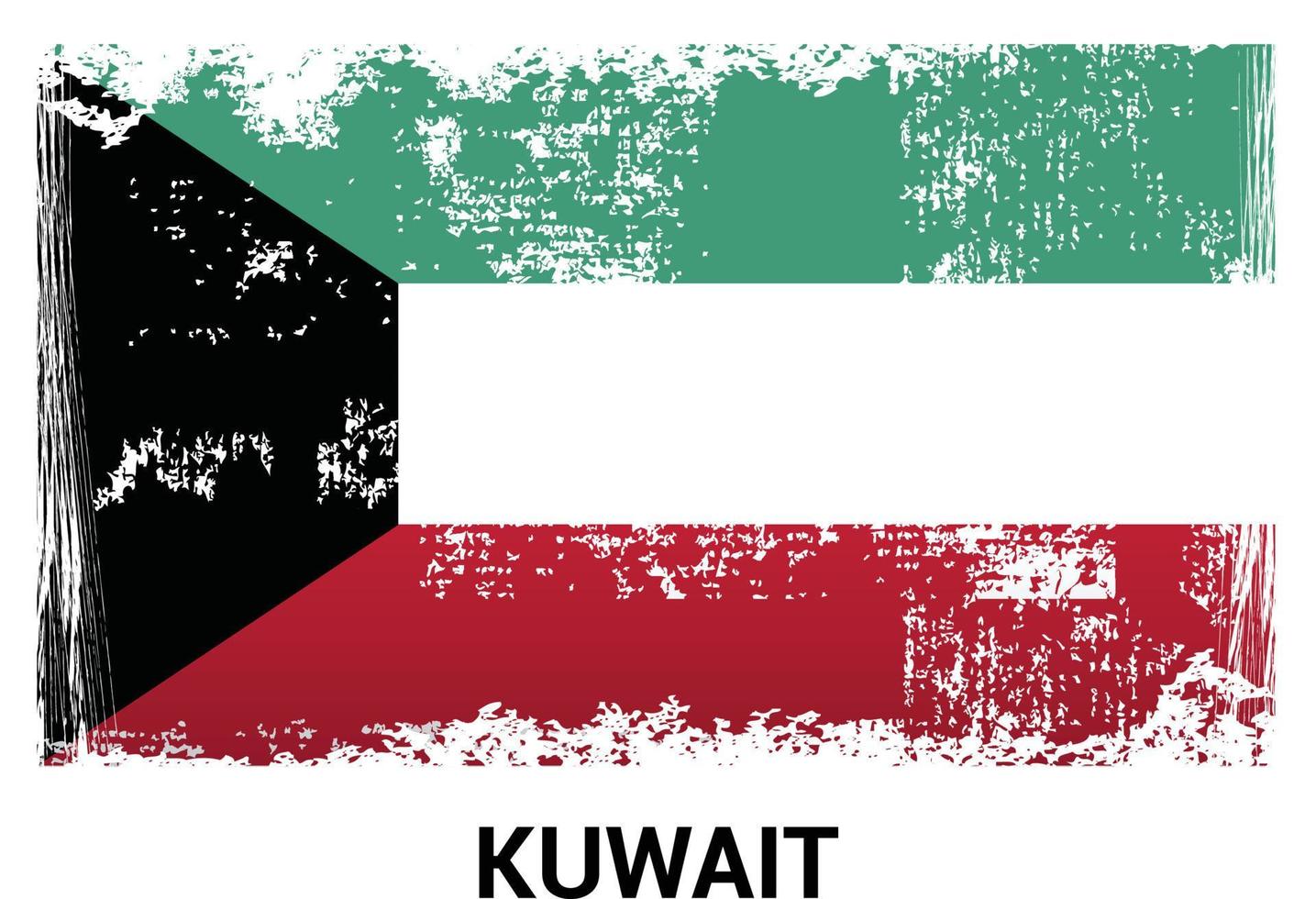 kuwait flaggor design vektor