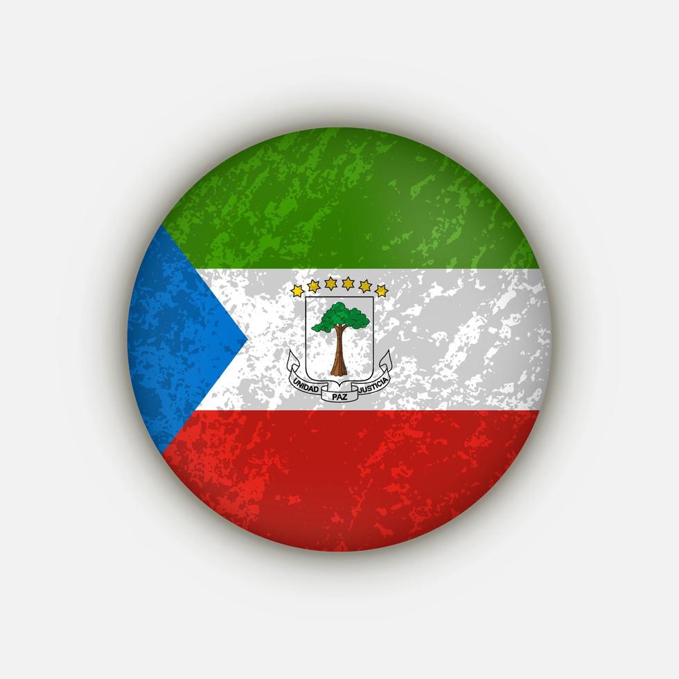 landet ekvatorialguinea. Ekvatorialguineas flagga. vektor illustration.