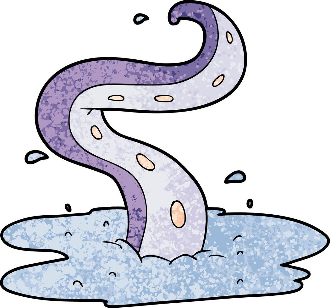 tecknad serie monster tentakel vektor