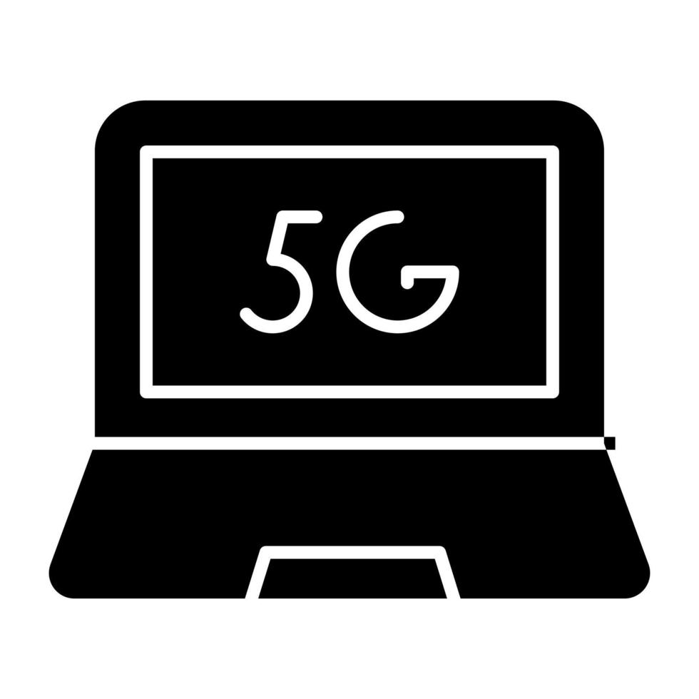 trendige designikone des 5g-netzwerks vektor