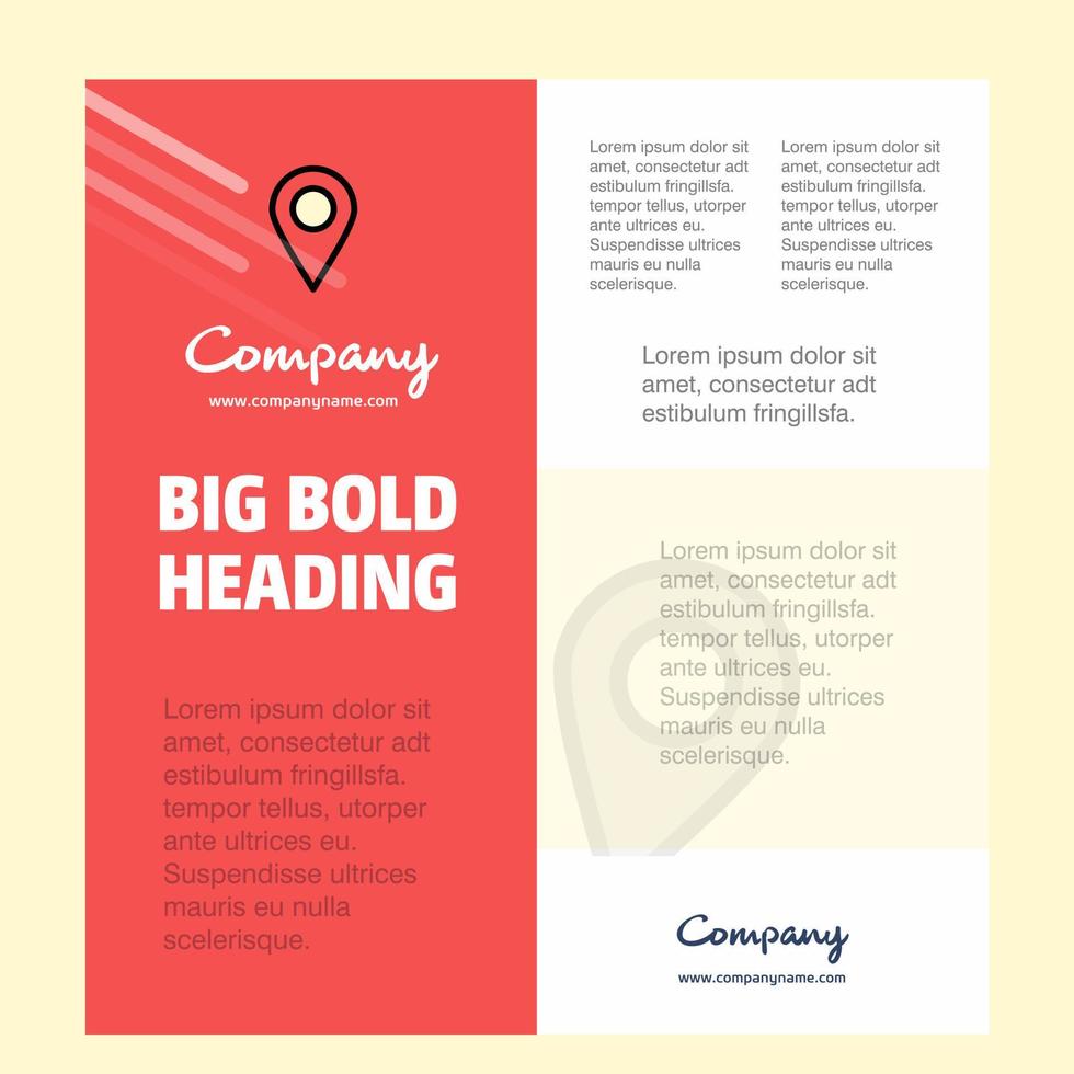 Karta pekare företag företag affisch mall med plats för text och bilder vektor bakgrund