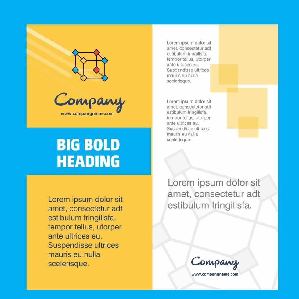kub företag broschyr titel sida design företag profil årlig Rapportera presentationer folder vektor bakgrund