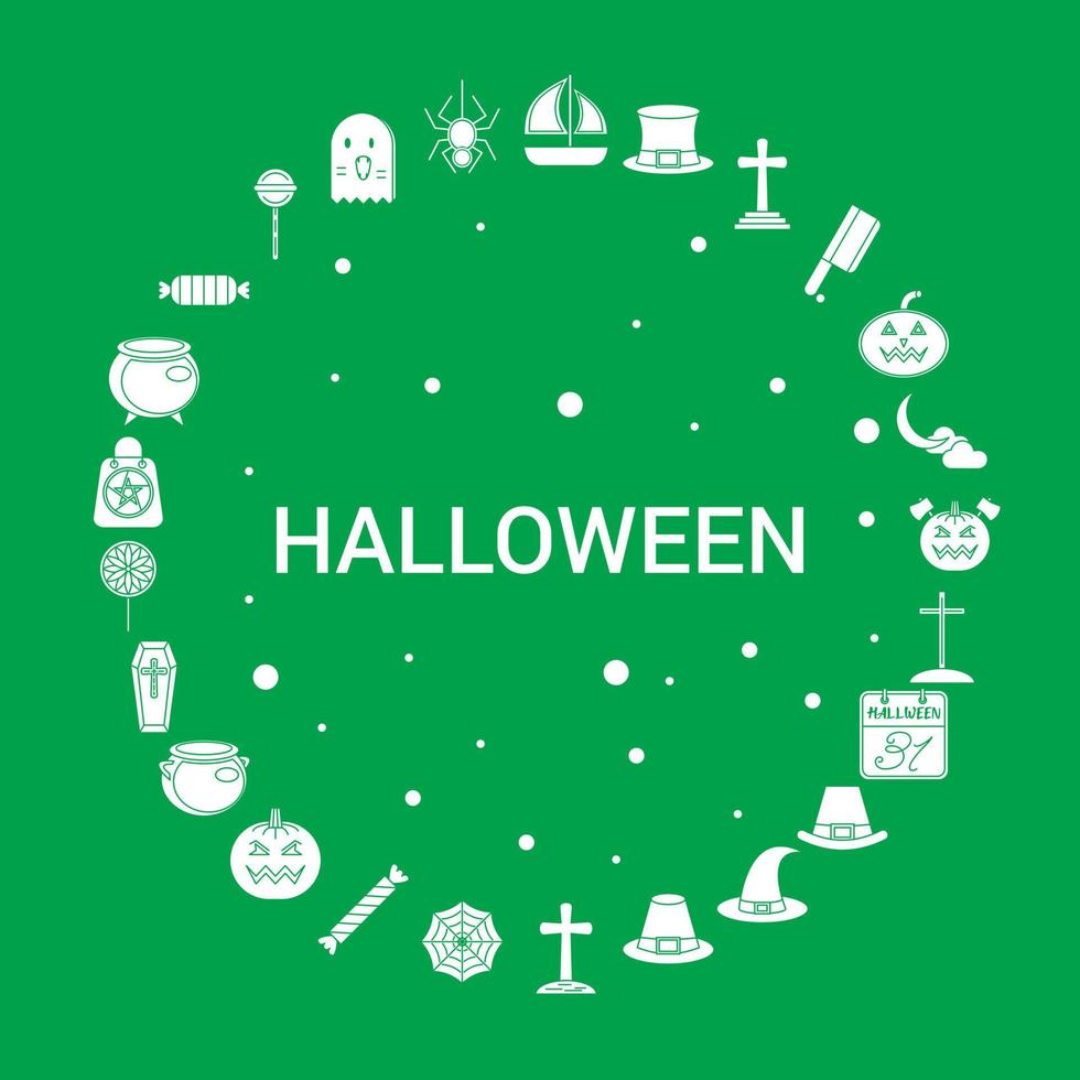 halloween ikon uppsättning infographic vektor mall