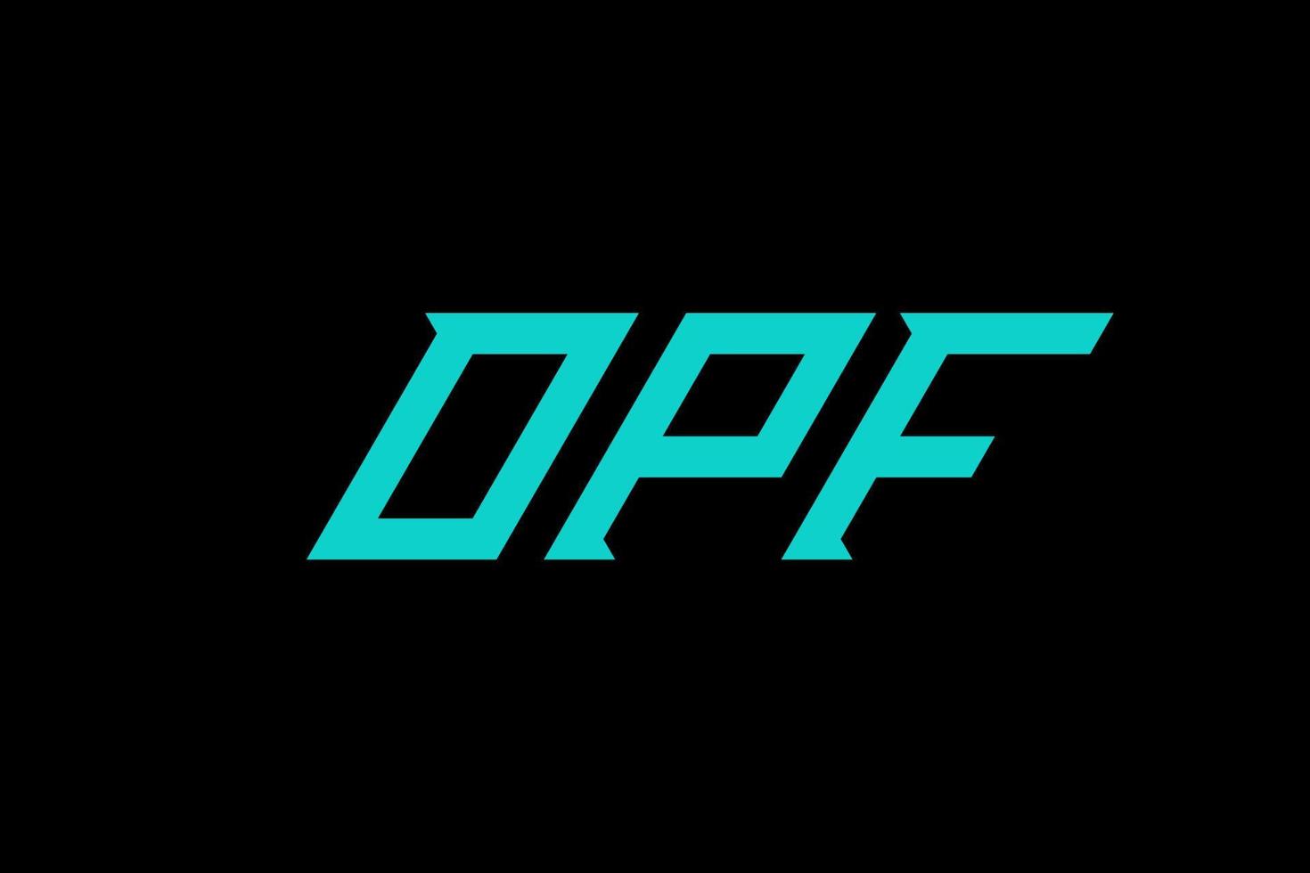 opf brev och alfabet logotyp design vektor